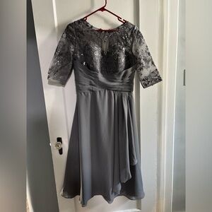 Elegant Gray Evening Dress